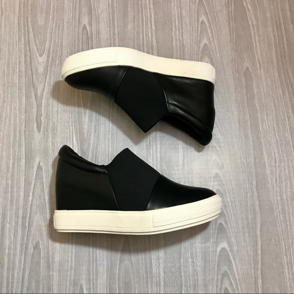 Black Wedge Sneaker - Picture 3 of 4